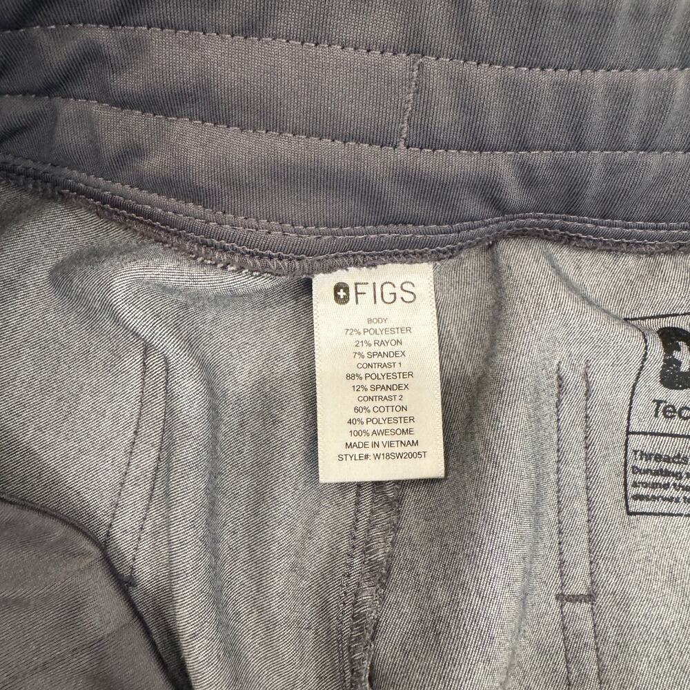 FIGS High Waisted Zamora Jogger Scrub Pants Gray Women's Medium Tall MT Utiulity - Picture 7 of 12